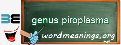 WordMeaning blackboard for genus piroplasma